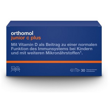ORTHOMOL Junior C plus Kautabl.Waldfrucht